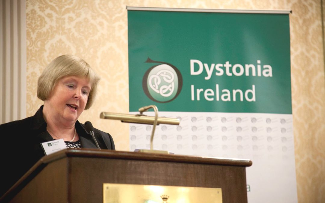 Maria Hickey Chairperson, Dystonia Ireland, speaking at the Dystonia Ireland Conference: Meet the Experts