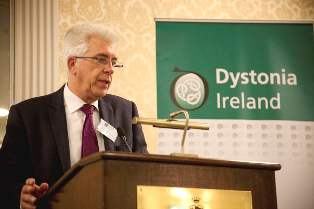 Professor Michael Hutchinson chairing the morning session at the Dystonia Ireland Conference: Meet the Experts